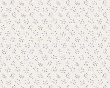 SUBTIELE BLOEMETJES BEHANG | Landelijk - wit blauw grijs - A.S. Création Maison Charme
