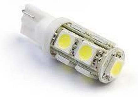 T10 W5W Witte 9-SMD LED lamp 12v