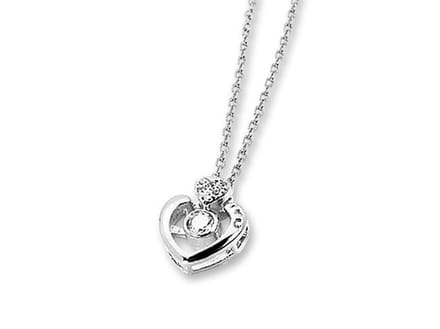Amanto Ketting Gelina - 316L Staal - Hartje - 9x11mm - 50cm