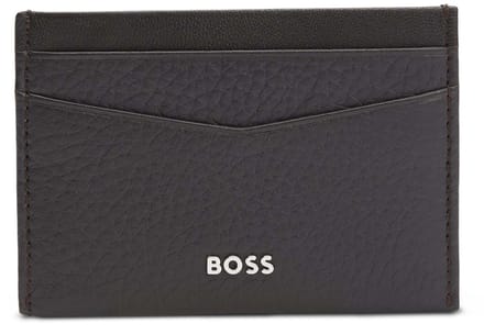 BOSS Leren Kaarthouder New Crosstown Card Holder Dark Brown Donkerbruin