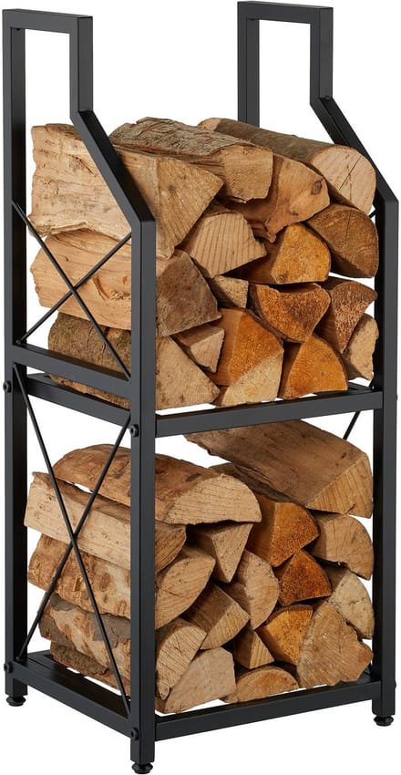 Houtopslag - 81,5 x 34,5 x 30,5 cm - binnen - zwart
