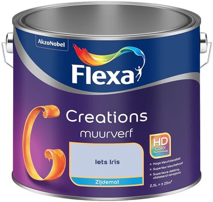 Flexa - Creations Muurverf Zijdemat - Iets Iris - Mengverf - 2,5 L