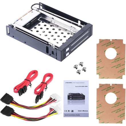 Dubbele Baai 2,5 HDD SSD Schijf Tray Caddy Mobiel Rack Behuizing Docking Station gray
