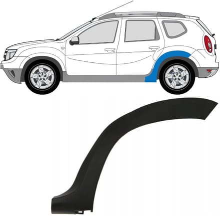 Zijlijst sierlijst achterspatbord voor Dacia Duster 2010-2017 / Links