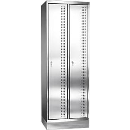 Rvs locker met fitting, 2 compartimenten, B300 mm,