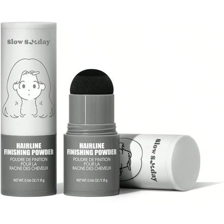 Slow Sunday Hairline Finishing Powder, Zwart, Bedek Wortels, Vul Kale Plekken In, Meerdere Kleuropties, Geschikt Voor Alle Haartypes, Reisbenodigdheden, Halloween & Kerstmis, Geschikt Voor Haarkleuring in Herfst & Winter, Herfstbenodigdheden