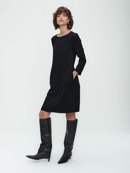 Joan Terry jersey Dress | Old Black - Old Black / S