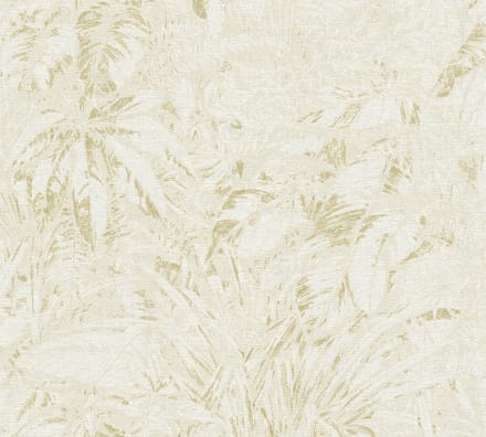 BLADEREN BEHANG | Botanisch - Beige Wit Goud - Living Walls Smart Surfaces
