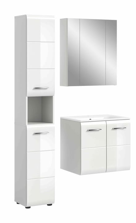 IJs badkamercombinatie wit hoogglans MDF TZ wit NB - 46x105x185cm