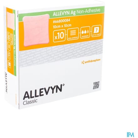 Allevyn Ag N/adhesive Ster 10,0x10,0cm 10 66800084