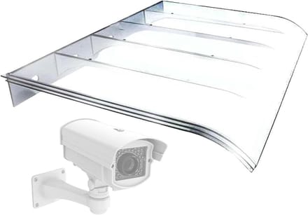 Polycarbonaat Luifel - Regenkap Deur - Buiten Beschermen - Moderne Gebogen Vorm - 40x240cm - Transparant