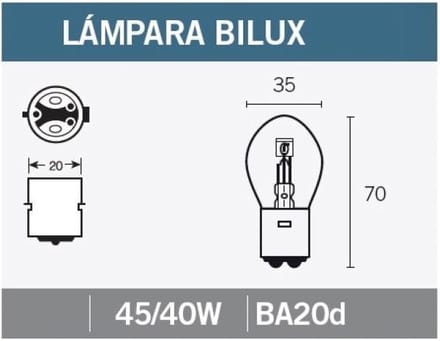 tecnium autolamp 12v 45/40w ba20d / per stuk nieuw