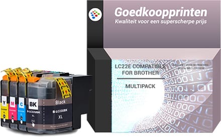Brother LC-22E inktcartridges Multipack (4-stuks) - Huismerk