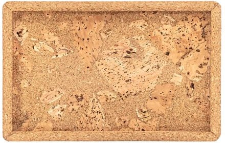 ZICZAC - Dienblad - QUERCO - 100% kurk - Rechthoekig - 22,5x14,5cm - Rock - SET/2