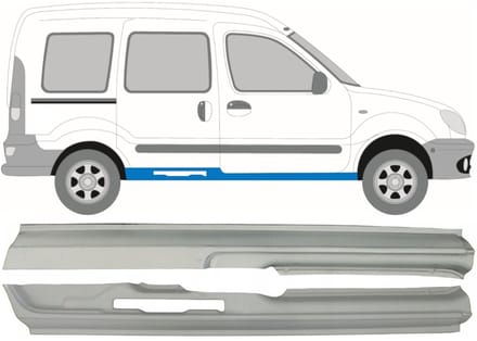 Volledige dorpel voor Renault Kangoo 1997-2008 / Links + Rechts / Set