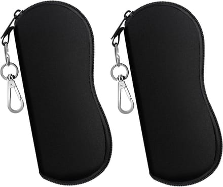 Lichtgewicht Neopreen Zonnebril Etui met Riemclip - 2 Stuks