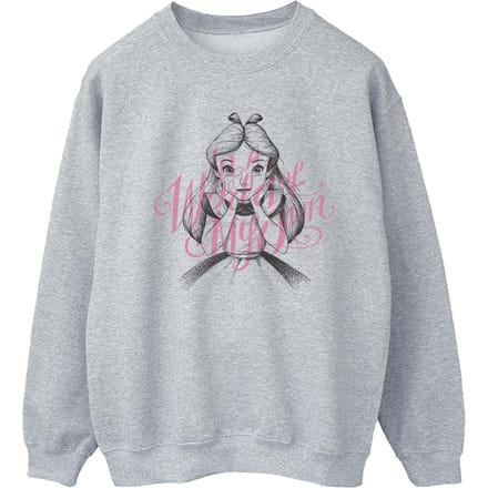 Disney Dames/Dames Alice In Wonderland In Een Wereld Van Mijn Eigen Sweatshirt (Sportgrijs)