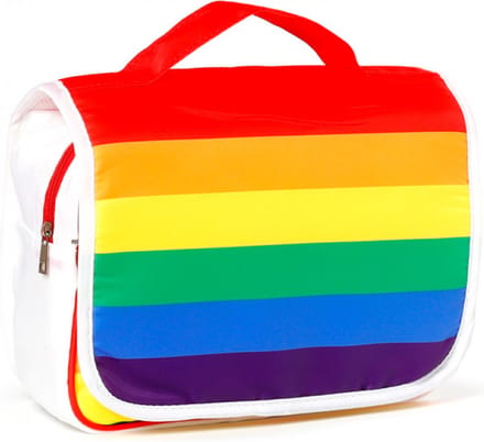 NTB - Hangende Toilettas - Regenboog print - Pride - afmeting: 23 x 9 x 17 cm.