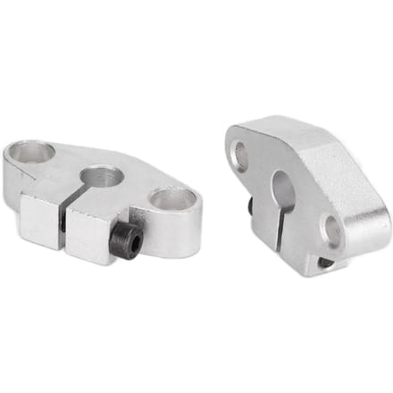 2 Pcs Support d'Axe Optique Horizontal 0,3 pouce Résistance à l'Usure Support de Rail Linéaire Droit white