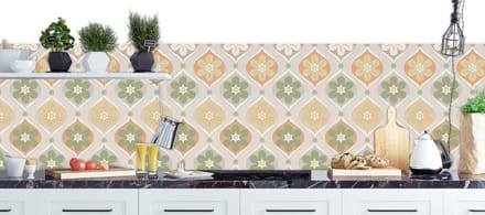 Retro Bloemen - Keuken Achterwand