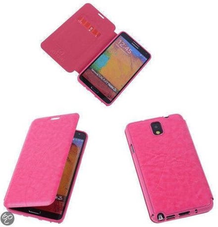 Bestcases Pink TPU Book Case Flip Cover Motief Samsung Galaxy Note 3