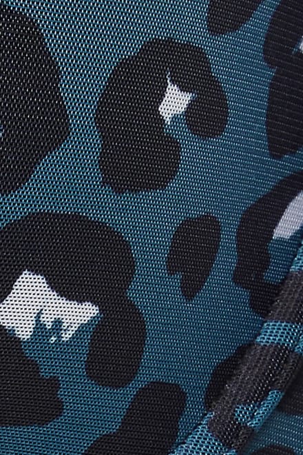Yours Tshirt Bh Met Mesh En Dierenprint In Blauwgroen/Zwart Size 100E