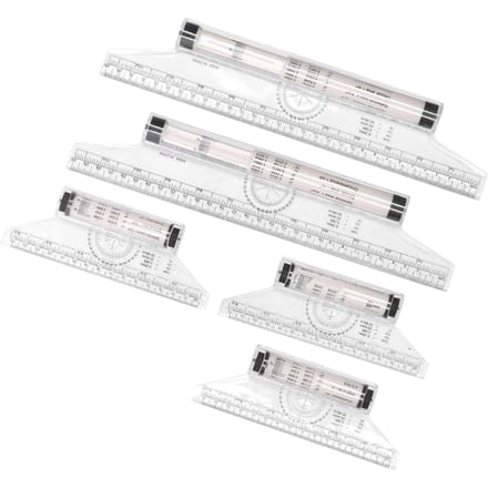 5 stuks Meet Rol 15cm 30cm Duidelijke Schaal Transparant Lichtgewicht Parallel Rolliniaal met white