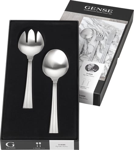 Gense Salad servers Thebe 21 cm Matte Staal