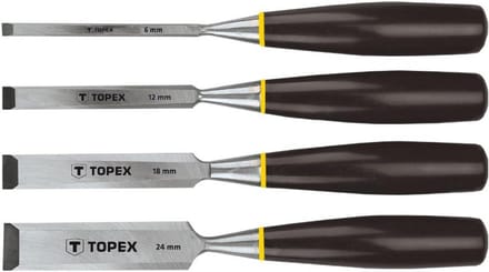 Set van 4 Houten Beitels (6, 12, 18, 24 mm) voor Precisiewerk