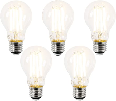 LUEDD Set van 5 E27 LED lamp A60 helder 3,8W 806 lm 2700K