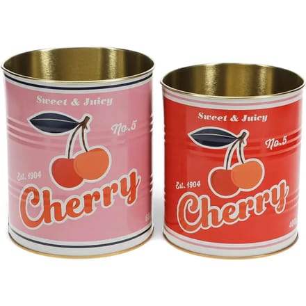 Rex London Voorraad Blikken Cherry set van 2 stuks