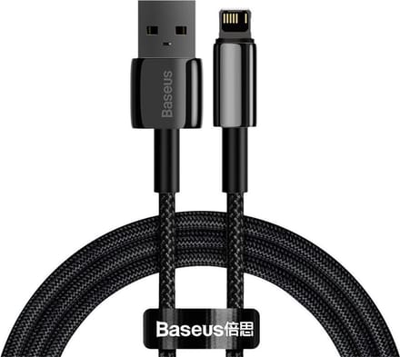 Baseus - Tungsten - USB - Lightning-kabel 2,4 A - 2 - m - zwart - (CALWJ-A01)