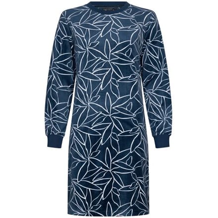 Pastunette Premium Nachthemd - Art Deco - Donkerblauw - Fleece - Maat 36
