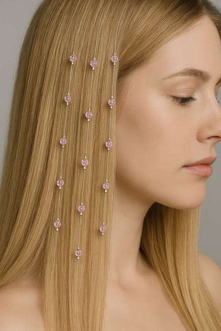 Haarkristallen Haarextensions rose