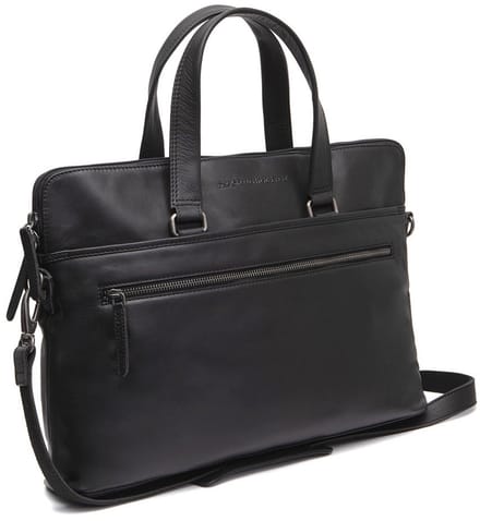 Chesterfield Elvas Waxed Pull Up Laptoptas - 15 inch - Zwart