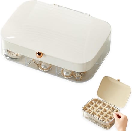 Opbergdoos met Vakjes - Dubbellaags Sieraden & Accessoire Organizer met 30 Compartimenten