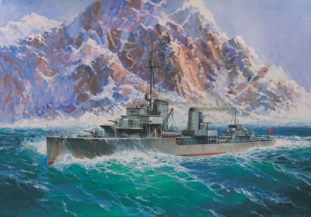 Zvezda Modelbouwpakket Militaire voertuigen - 9043 WWII german destroyer Z-17 -Diether Von Roeder- Plastic - 1:350 - Modelbouw