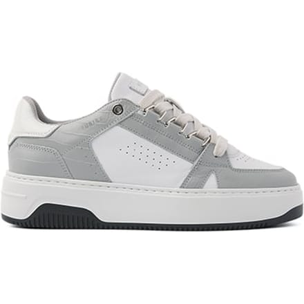 Nubikk Basket Buxton (l) White Leather - Grey Größe: 37 | Trainers Outlet | Damen | Weiß