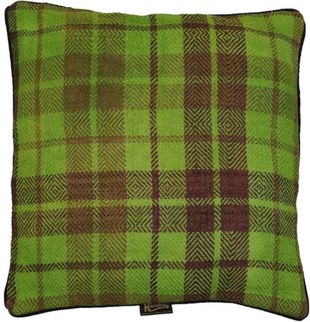 Handgeweven Groene Gestreepte Kilim Kussen