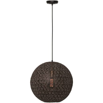 Freelight Oronero hanglamp, Ø 30 cm, zwart/goud, metaal