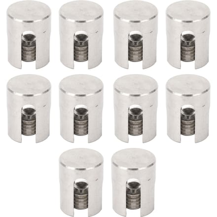 10 stuks Draadkabel Spaliers Kruisklem RVS Kabelleuning Touwklem voor Muur Spaliersysteem white