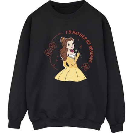 Disney Dames/Dames Beauty And The Beast I´d Rather Be Reading Sweatshirt (Zwart)