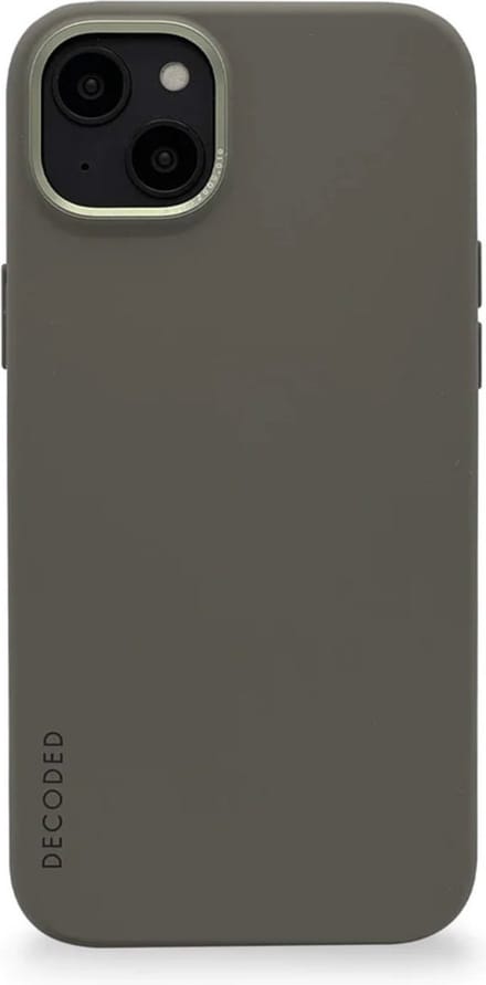 DECODED Siliconen Back Cover - iPhone 14 Plus - Anti-Bacterieel Hoesje - Magnetische Technologie van Apple - Donker Groen