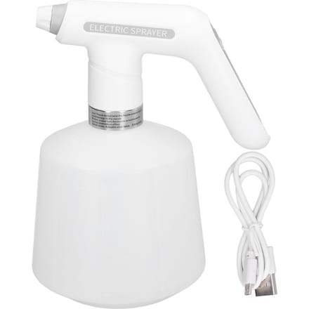 Elektrische Spuitfles 2000mah USB Opladen ABS en HDPE Roterende Sproeier Automatische Gieter white