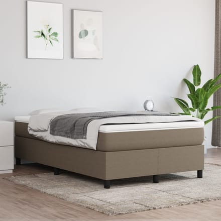 vidaXL - Boxspring - bed - 120x200 - cm - stof - taupe