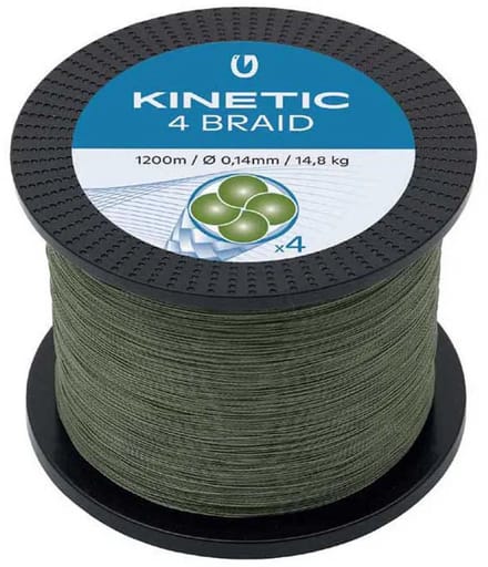 Kinetic 4 1200 M Gevlochten Vislijn Groen 0.120 mm