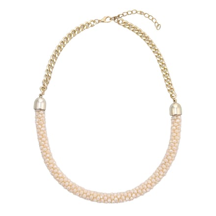 Behave – Ketting met glaskralen – Goudkleur chique look 51 cm