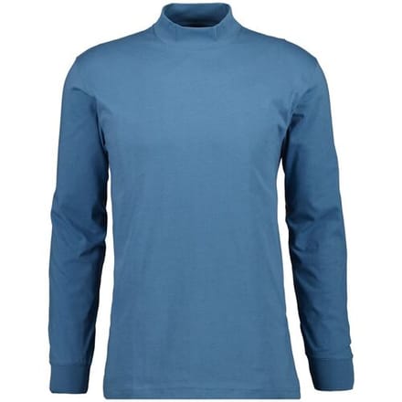 Ragman Long Sleeve Turtle T-Shirt Single Jersey Quality Blauwgrijs / male
