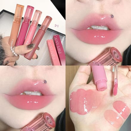 6 Kleuren Sap Gelei Lipgloss Langdurige Hydraterende Lippenstift Spiegelglans Lippenstift Lip Make-up Cosmetica pink