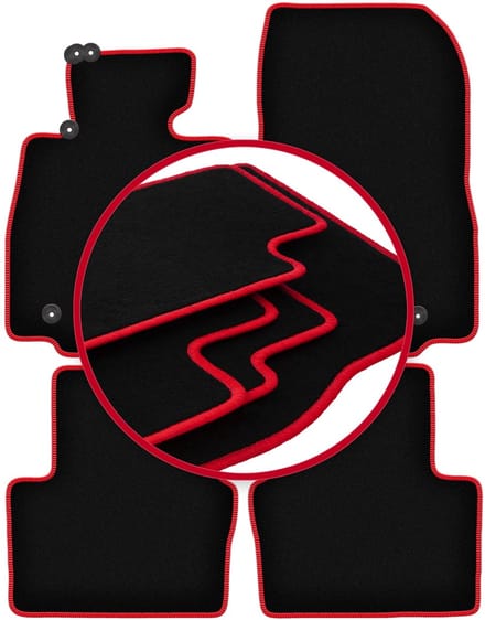 CARLUX-RED automatten voor: Mazda 2 III hatchback (2015-)